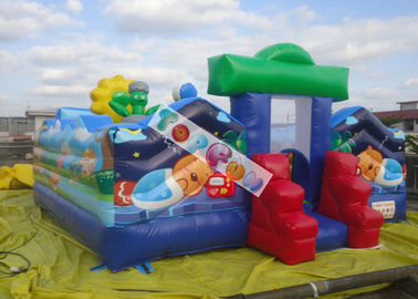 Commercial Inflatable Amusement Park / Zoo Jumping Castle 7x7m 0.55mm PVC Tarpaulin