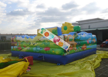 Commercial Inflatable Amusement Park / Zoo Jumping Castle 7x7m 0.55mm PVC Tarpaulin