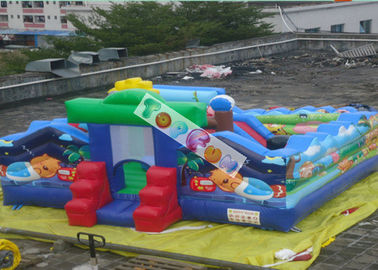 Commercial Inflatable Amusement Park / Zoo Jumping Castle 7x7m 0.55mm PVC Tarpaulin