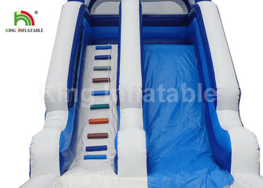 Custom White 6 * 4m Big Inflatable Water Pool Slide For Commercial