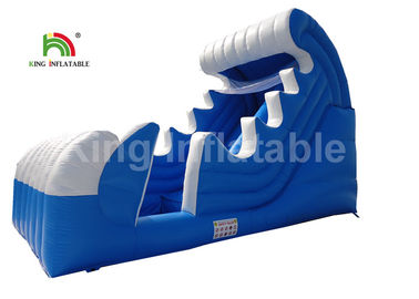 PVC Tarpaulin Spray Blow Up Water Slide For Pool Customized Ocean Theme