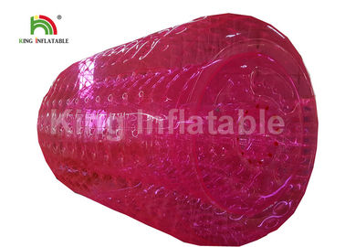 2.4m Diameter Adults Pink Inflatable Water Zorb Roller PVC Water Toy For Amusement