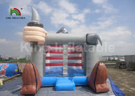 PVC Pirate Theme Inflatable Jumping Castle Bouncer 4 X 3m Outdoor Grey Color