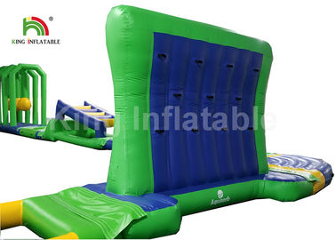 Air Tight Colorful Green Combo Floating Inflatable Water Parks For Beach Sea 12 Months Warranty