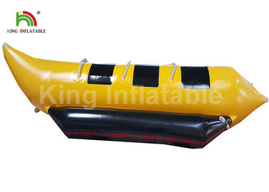 Commercial Grade Yellow 3 Seats Inflatable Fly Fishing Boats / Banana Boat Towable