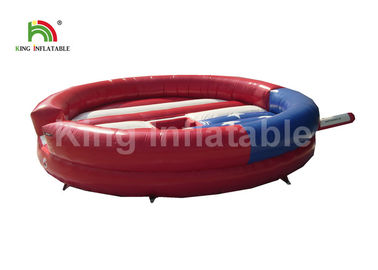 Adults Red Round Balance Inflatable Sports Games With Fighting Cow