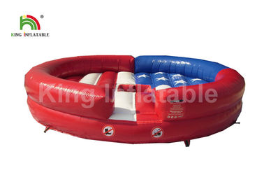 Adults Red Round Balance Inflatable Sports Games With Fighting Cow