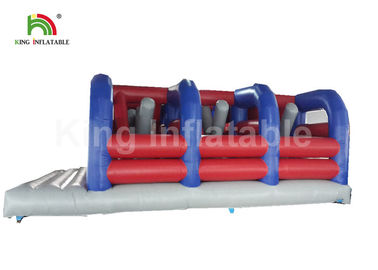 Red 10x10m Giant Obstacle Course Inflatable Sports Games With Tangled Up For Adult