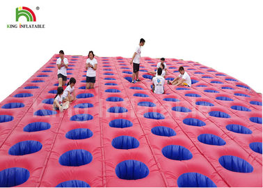 Red Outdoor Obstacle Course Inflatable Sport Games , Inflatable 5K Run Races For Adults