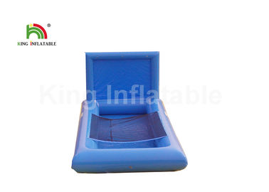 Eco - Friendly Blue Rectangle Inflatable Sports Games With Mesh For Kids