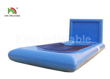 Eco - Friendly Blue Rectangle Inflatable Sports Games With Mesh For Kids