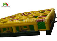 15*15m Yellow Inflatable Obstacle Course Giant Laser Maze Outdoor Sports Games For Rent