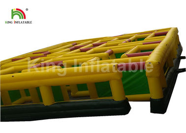 15*15m Yellow Inflatable Obstacle Course Giant Laser Maze Outdoor Sports Games For Rent