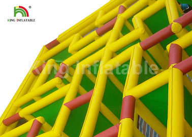 15*15m Yellow Inflatable Obstacle Course Giant Laser Maze Outdoor Sports Games For Rent