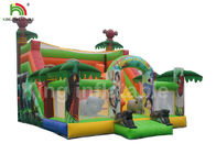 Cartoon Printing Kids Amusement Inflatable Jumping Castle With Double Lane