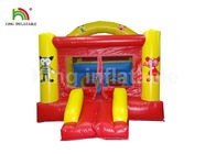 Fire Retardant Red Inflatable Castle Trampoline With Slide For Children Party Rental