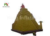 Customized Size Yellow Inflatable Combo Bounce House / Fun Run Obstacle Course