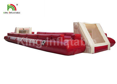 Red Custom Inflatable Football Court , Blow Up Football Field