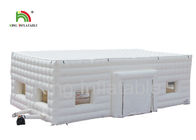Sewn White PVC Inflatable Stitching Cube Tent Waterproof With Blowers