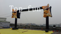 PVC tarpaulin black  inflatable led light advertising arch,water proof and fire retardant