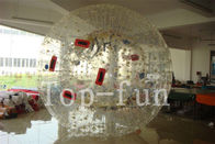 Transparent PVC Floating Inflatable Zorb Ball with 1 / 2 Entrance For Grassland / Playground