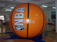 Playground Inflatable Advertising Balloons Basketball Shape With Digital Printing