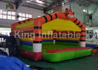 PVC Tarpaulin Orange Tiger Inflatable Jumping Bouncer Castle For Outdoor Amusement