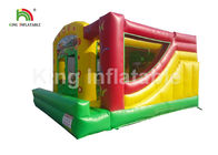 Customized Doll House Red Inflatable Jumping Castle With Slide For Party