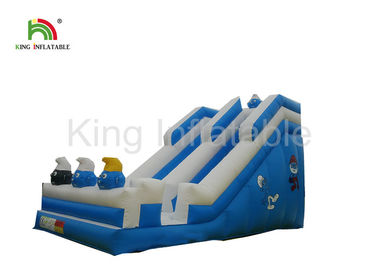 Blue Crazy Fun Surf Inflatable Dry Slide With Digital Printing , Inflatable Dry Slide