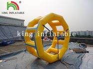 0.9mm PVC Tarpaulin Yellow Inflatable Circle / Roller  Water Toy For Fun Water Games