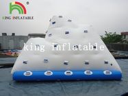 White Heat Sealed Inflatable Water Toys / PVC Logo Printed Iceberg For Amusement