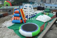 5m D Green / White Inflatable Trampoline PVC Inflatable Water Toy For Adults