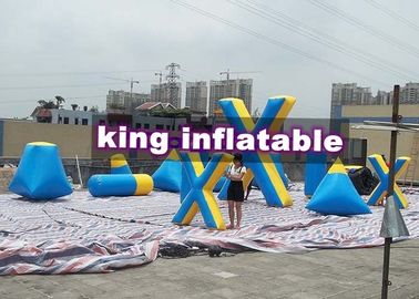 Strong Blue / Yellow Inflatable Floating  Paintball Sport Games Blindage Durable