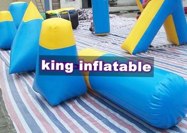 Strong Blue / Yellow Inflatable Floating  Paintball Sport Games Blindage Durable