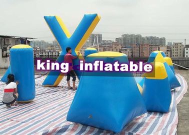 Strong Blue / Yellow Inflatable Floating  Paintball Sport Games Blindage Durable