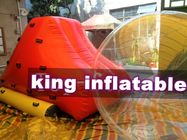 Red Aqua Park Inflatable Water Toys / Rock Slide / Iceberg By PVC For Water Park