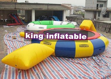 Customized Logo PVC Inflatable Water Toy / Trampoline Combine Jumping Bag / Slide