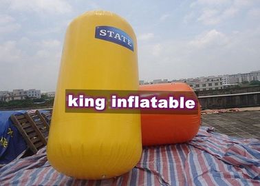 Yellow / Orange Inflatable Water Floating Buoys , Lead Free PVC Floating Toys