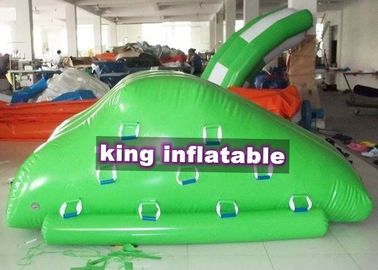 Mini Iceberg Inflatable Water Parks With Slide 4m x 3m Green PVC Tarpaulin