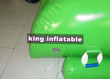 Mini Iceberg Inflatable Water Parks With Slide 4m x 3m Green PVC Tarpaulin