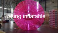 Inflatable Water Toy , Transparent Red PVC / TPU  Water Roller For Kids / Adults