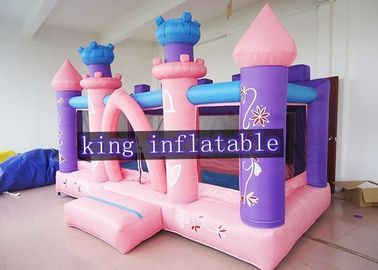 Pink Commercial Princess Bouncy Dream Houses For Toddler / Kids Soft Play