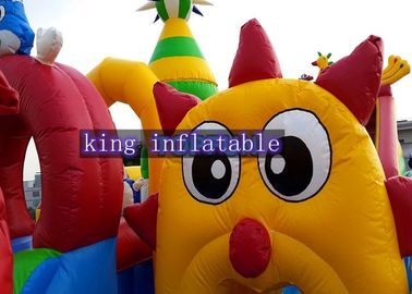 Funny Outdoor Inflatable Amusement Park With Slide / Castle And Climb