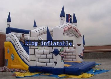 Inflatable Park Slide Bouncer White Castle Kids  Bouncy House Slide