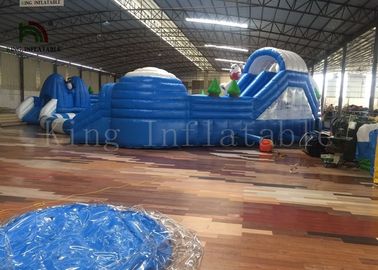 Adult Outdoor Inflatable Water Parks , Pool Obstacle Course Play Equipment