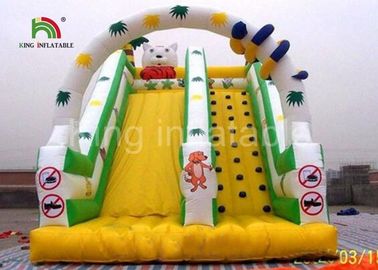 Inflatable PVC Tarpaulin Animal Kingdom Dry Slide , 7 x 5m Kindergarten Custom Slide