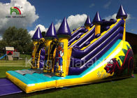 Commercial Waterproof Inflatable Dry Slide , Sewn Slide Water Castle CE Certificated