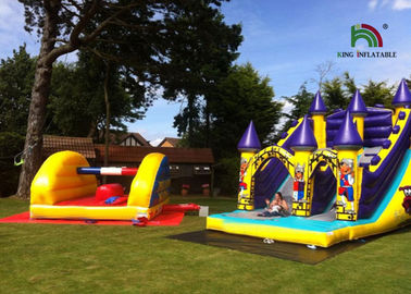 Commercial Waterproof Inflatable Dry Slide , Sewn Slide Water Castle CE Certificated