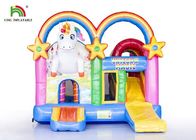 Commercial Outdoor 4 In 1 Unicorn  Inflatable Jumping Castle / Blow Up Bouncer
