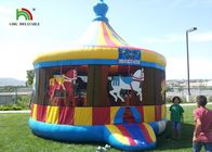 Commercial Carousel Inflatable Jumping Castle , Inflatable Dome House With Step